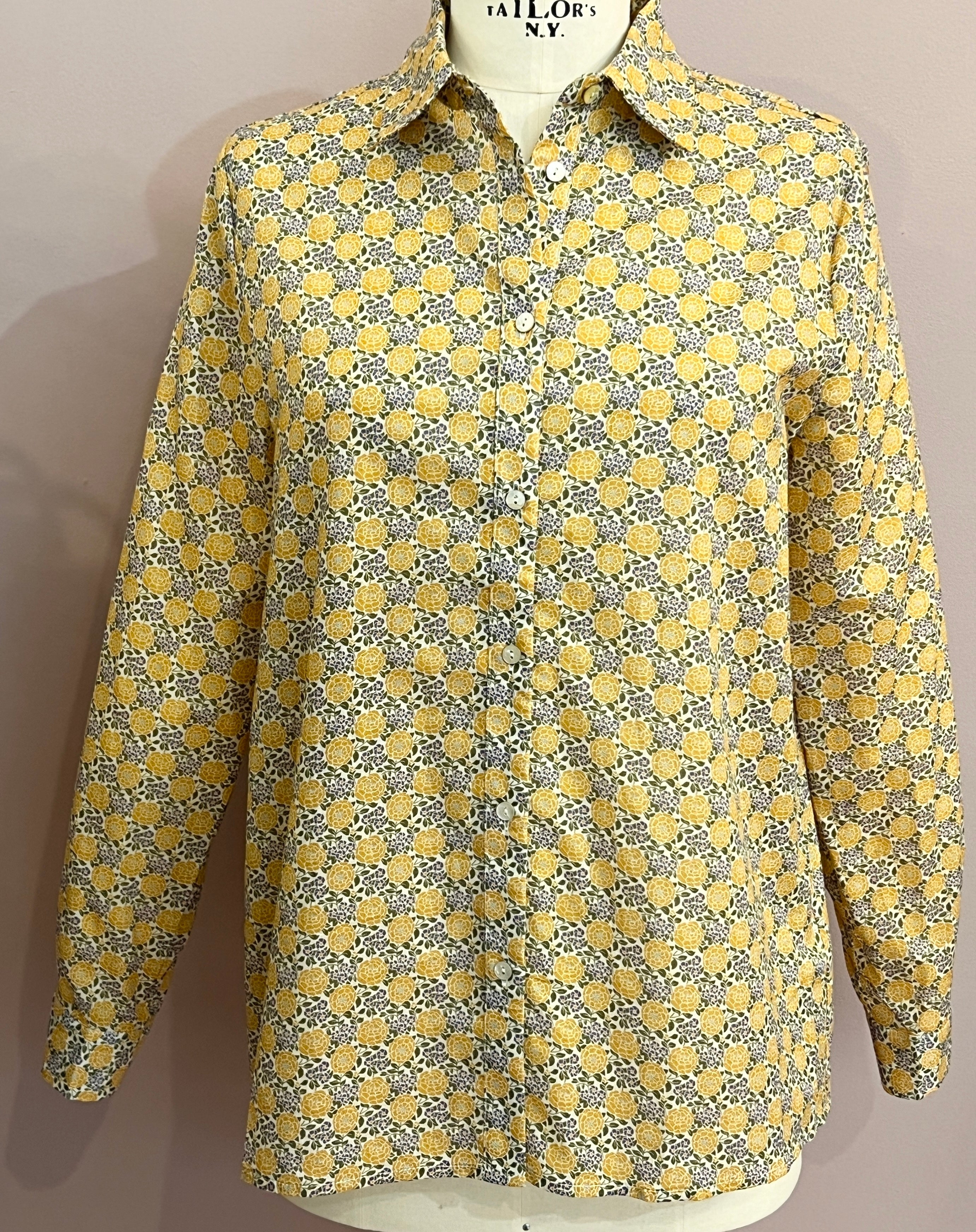 Blütenprint Gelb Hemdbluse mit in Modeboutiquen – von Sophie Leichte Schmalstieg Jc